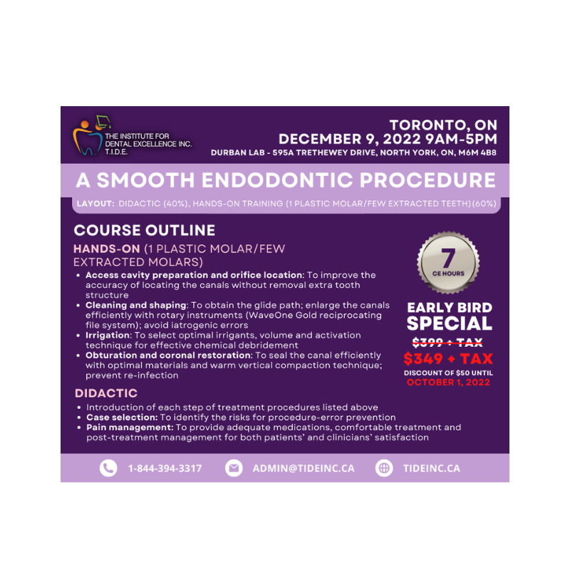 A Smooth Endodontic Procedure [Upcoming Course]